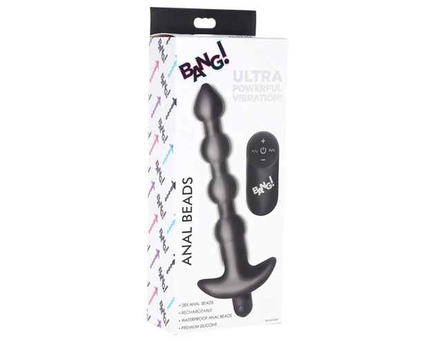 Bang! - akkus, rádiós anál vibrátor (fekete)
