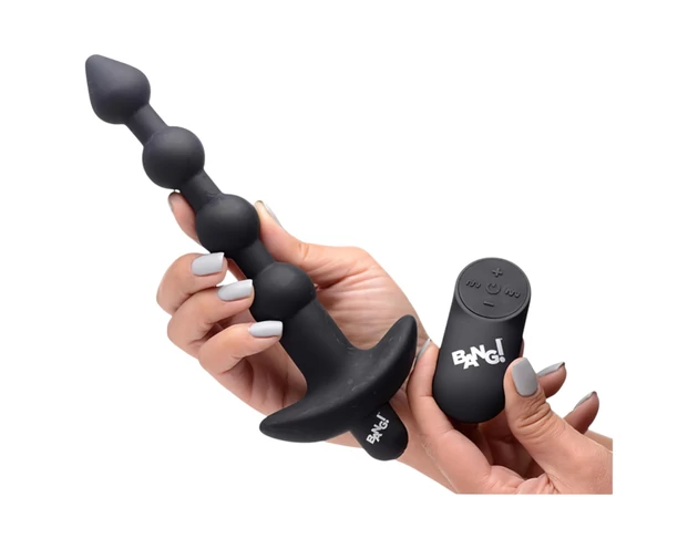 Bang! - akkus, rádiós anál vibrátor (fekete)