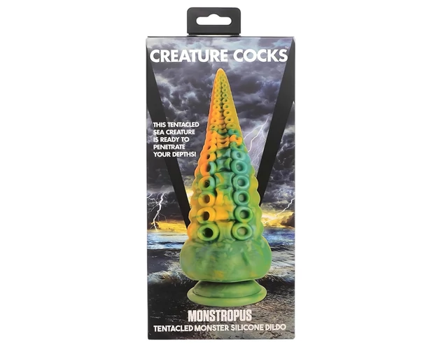 Creature Cocks Monstropus - dildó - 22cm (sárga)