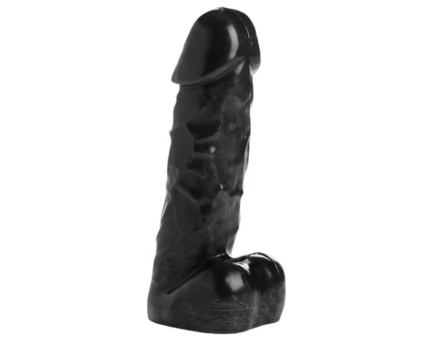 Dark Pecker - testgyertya - pénisz herékkel - fekete (352g)