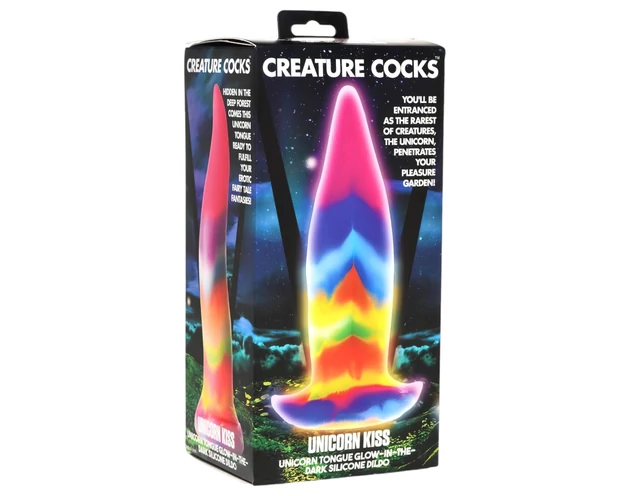 Creature Cocks Tongue - világító szilikon dildó - 21cm
