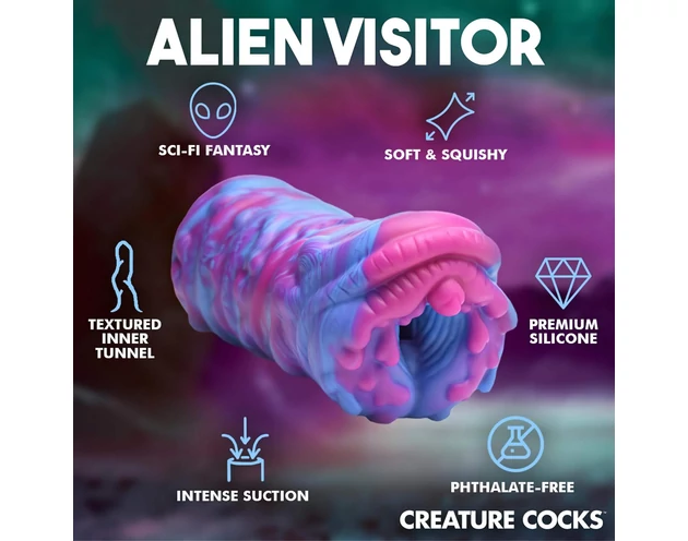 Creature Cocks Cyclone - szilikon alien műpunci (lila-pink)