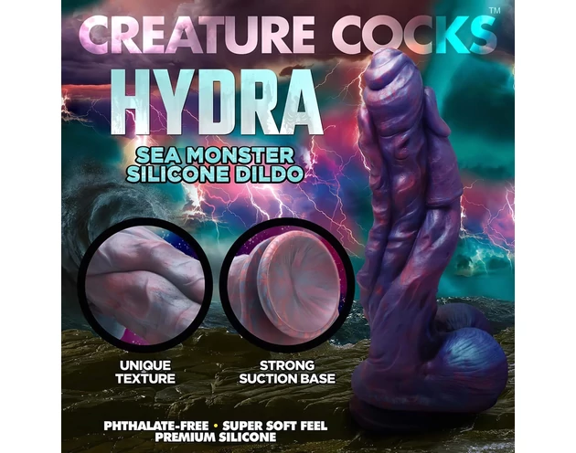 Creature Cocks Hydra - szilikon dildó - 27cm (lila)
