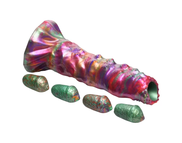 Creature Cocks Larva - ovipozitor űrlény dildó (szivárvány)