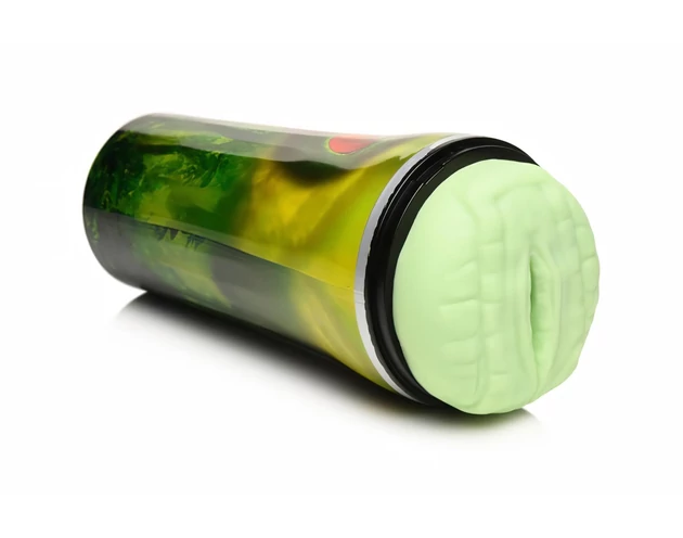 Creature Cocks Raptor - hüllő műpunci tokban (fekete-zöld)