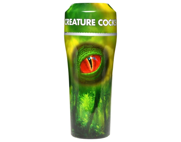 Creature Cocks Raptor - hüllő műpunci tokban (fekete-zöld)