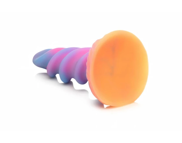 Creature Cocks Moon Rider - világító unikornis dildó (lila-pink)
