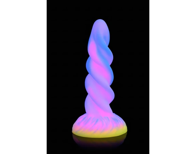 Creature Cocks Moon Rider - világító unikornis dildó (lila-pink)