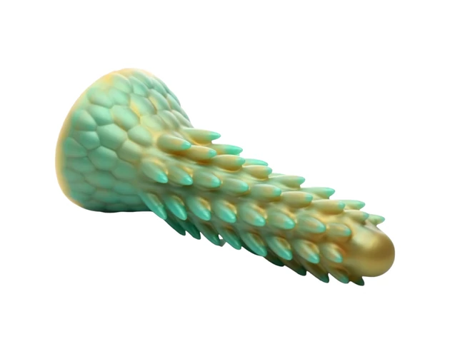 Creature Cocks Stegosaurus - szilikon dildó - 20cm (zöld)