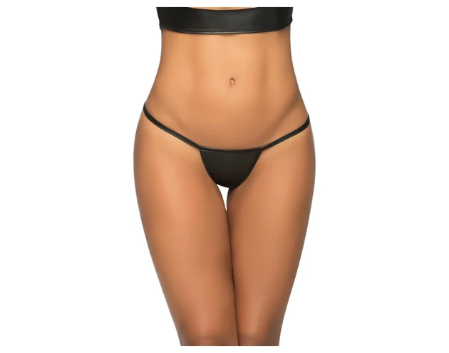 Mapalé - fényes mikro tanga (fekete)