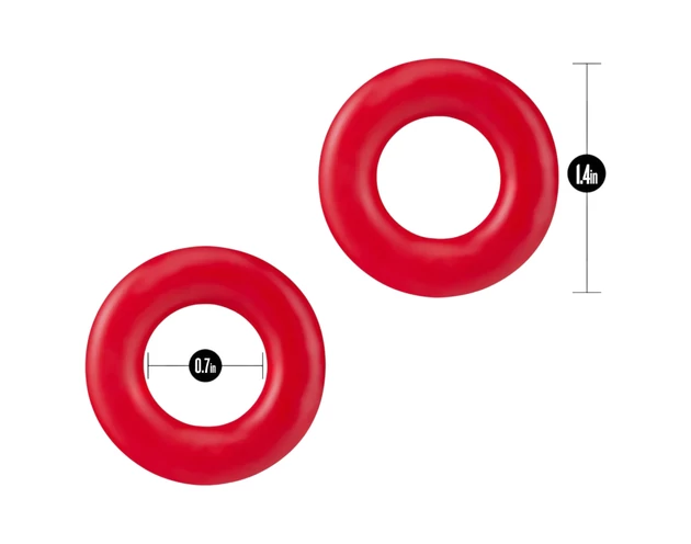 Stay Hard - péniszgyűrű szett (piros)