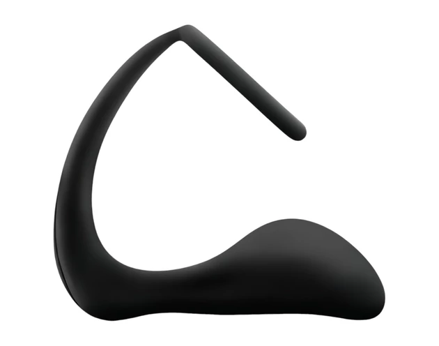 Anal Adventures Platinum - anál dildó péniszgyűrűvel (fekete)