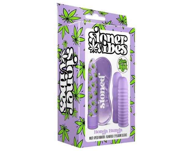 Stoner Bonga Bunga - rúd vibrátor szett (4 részes) - lila