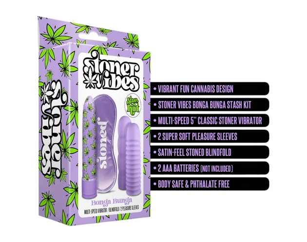 Stoner Bonga Bunga - rúd vibrátor szett (4 részes) - lila