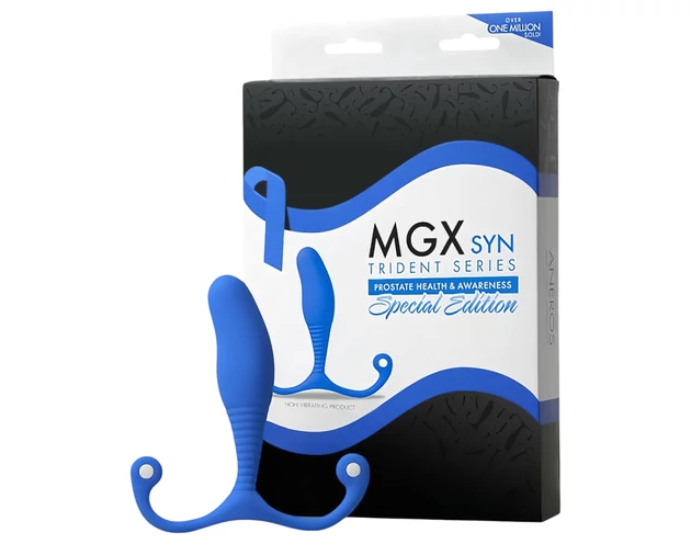 Aneros MGX Syn Trident - prosztata dildó (kék) -