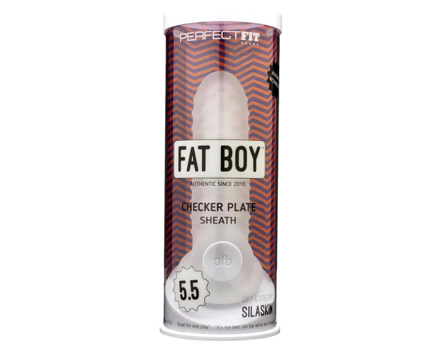 Fat Boy Checker Box - péniszköpeny (15cm) - fehér
