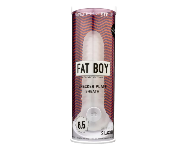 Fat Boy Checker Box - péniszköpeny (17cm) - fehér