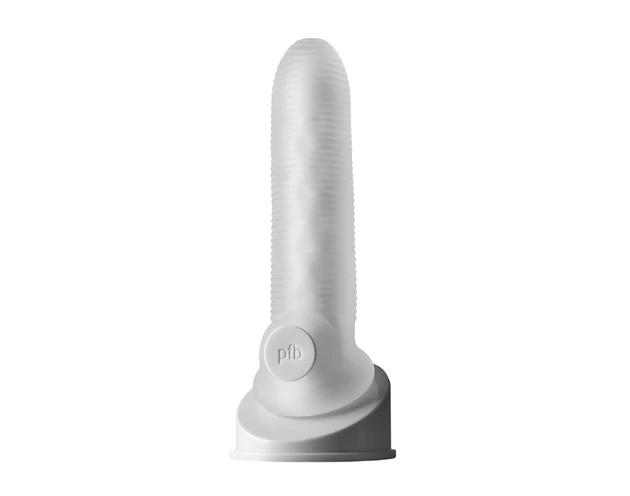 Fat Boy Micro Ribbed - péniszköpeny (17cm) - fehér