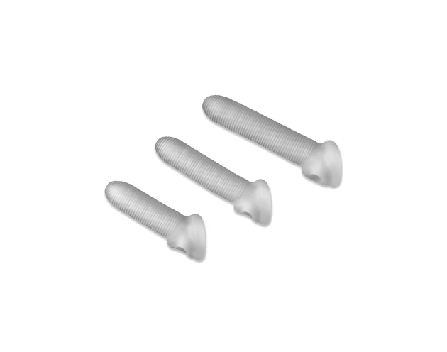 Fat Boy Micro Ribbed - péniszköpeny (17cm) - fehér