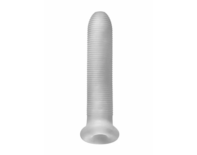 Fat Boy Micro Ribbed - péniszköpeny (19cm) - fehér