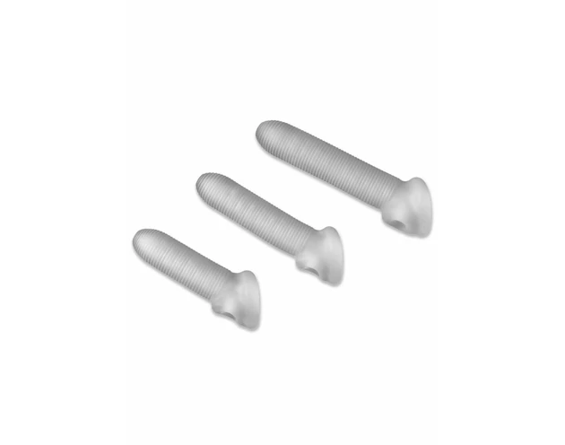 Fat Boy Micro Ribbed - péniszköpeny (19cm) - fehér