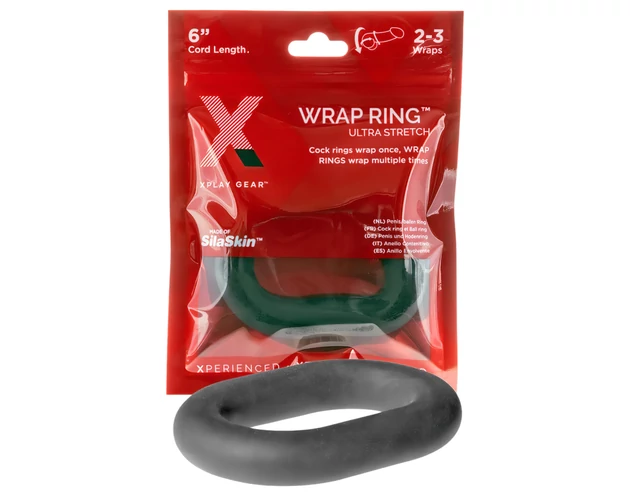 Perfect Fit Ultra Wrap 6 - vastag péniszgyűrű - fekete (15cm)