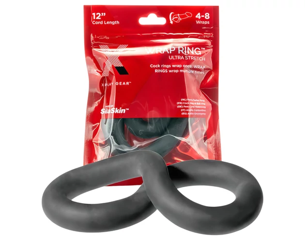 Perfect Fit Ultra Wrap 12 - vastag péniszgyűrű - fekete (30cm)