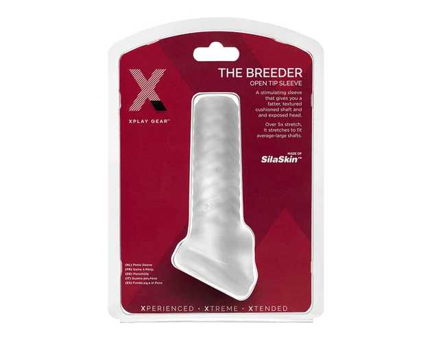 Perfect Fit Breeder - nyitott péniszköpeny (fehér)