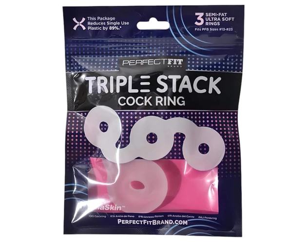 Perfect Fit Triple - péniszgyűrű trió (fehér)