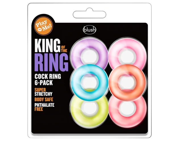 King of the Ring - péniszgyűrű szett - színes (6db)