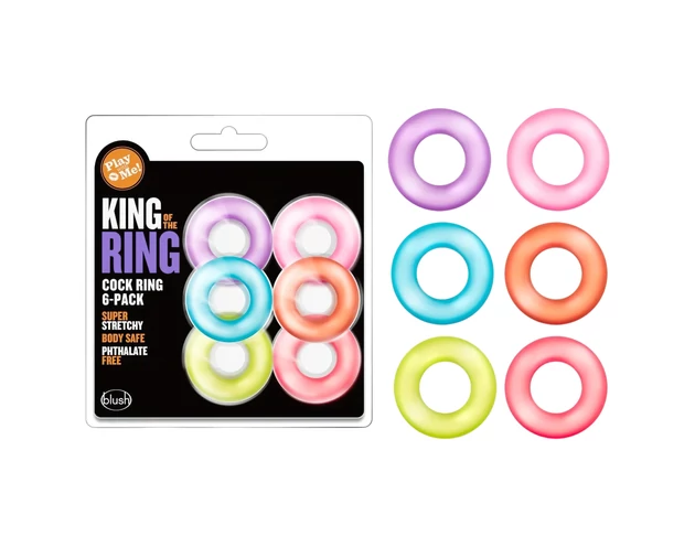 King of the Ring - péniszgyűrű szett - színes (6db)