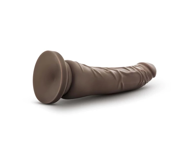 Dr. Skin 8,5 - tapadókorongos élethű dildó - barna (20,5cm)