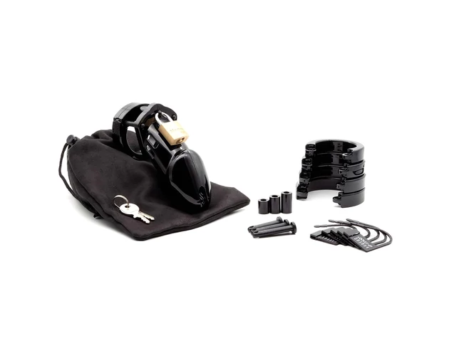 CB-6000 CB-X - pénisz ketrec lakattal (fekete)