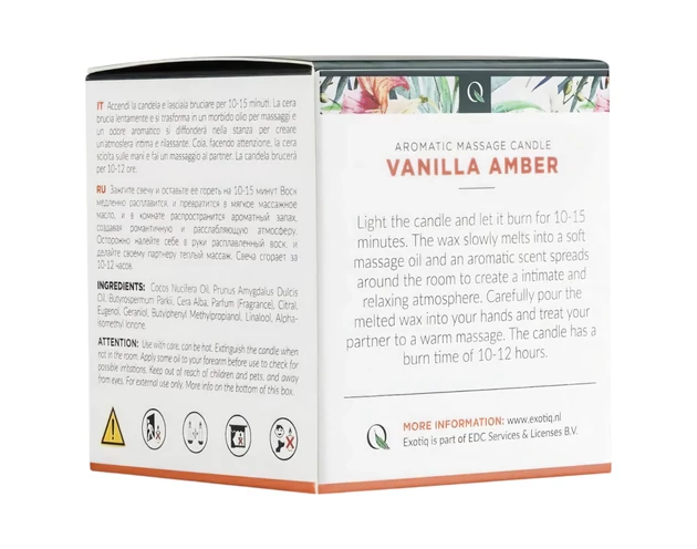 Exotiq - masszázsgyertya - vanília-amber (60g)