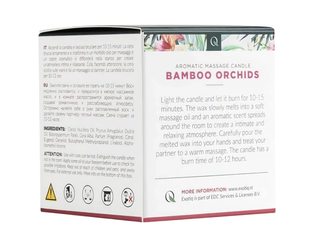 Exotiq Bamboo Orchids - masszázsgyertya (60g) 
