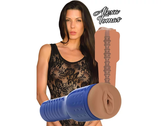 Private - Alexa Tomas műpunci (natúr-kék)