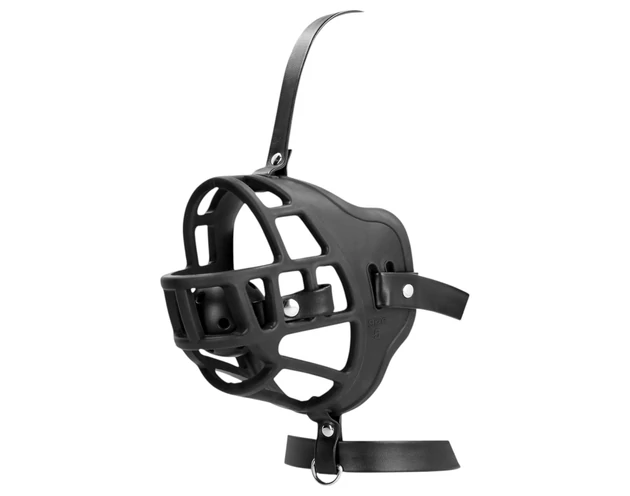 Ouch! - szájkosár, beépített szájpecekkel (fekete)