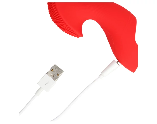 Loveline - stimuláló ujjvibrátor (piros)