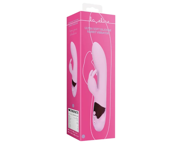 Loveline - akkus, nyuszis csiklókaros vibrátor (pink)