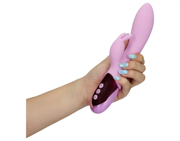 Loveline - akkus, nyuszis csiklókaros vibrátor (pink)