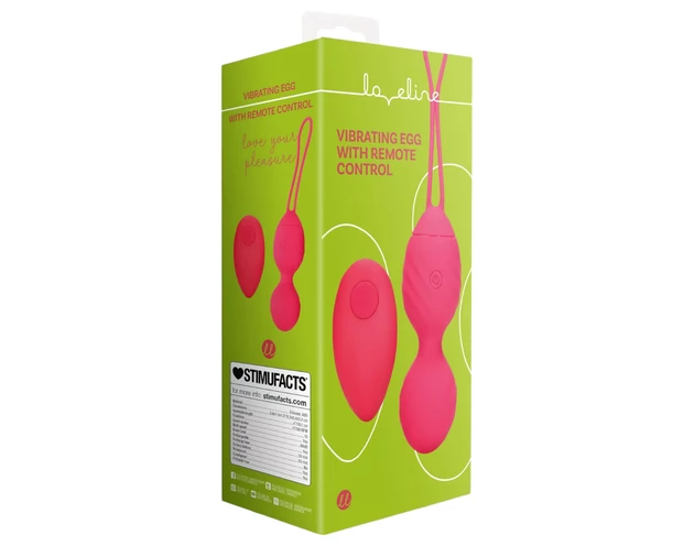 Loveline - barázdált vibrációs gésagolyó (pink)