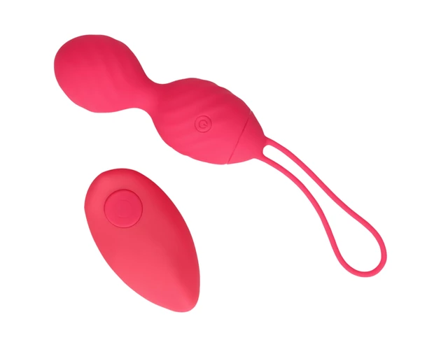 Loveline - barázdált vibrációs gésagolyó (pink)