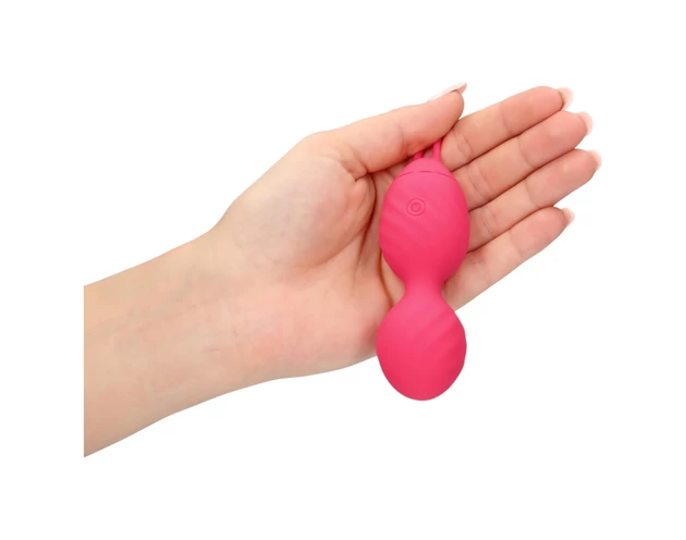 Loveline - barázdált vibrációs gésagolyó (pink)