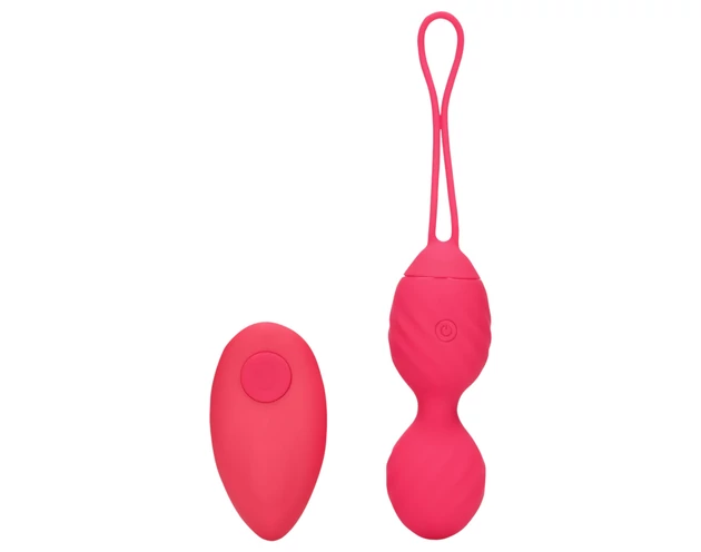 Loveline - barázdált vibrációs gésagolyó (pink)