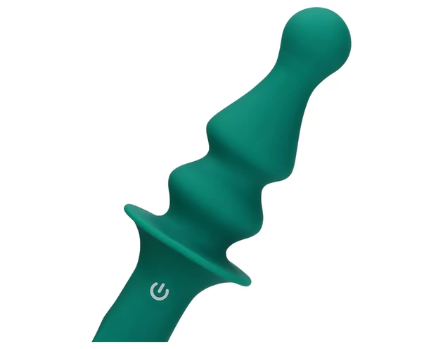 Loveline - akkus, gyöngyös anál vibrátor (zöld)