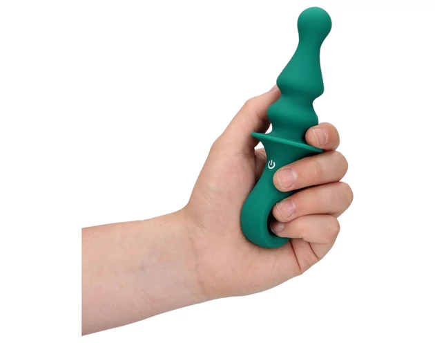 Loveline - akkus, gyöngyös anál vibrátor (zöld)