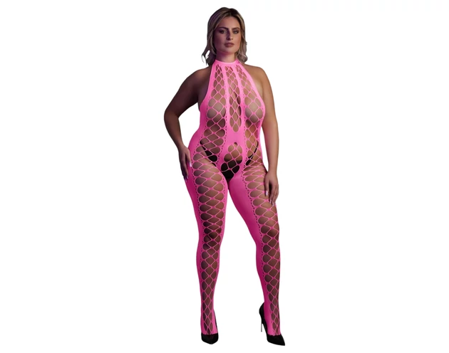 Ouch! - foszforeszkáló nyitott overál (pink)