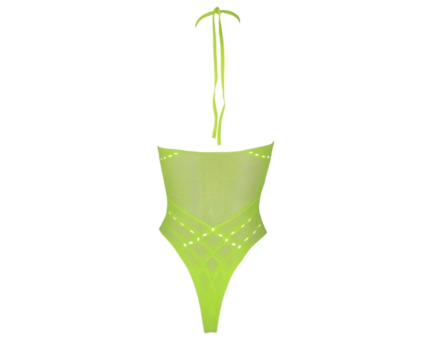 Ouch! - foszforeszkáló pántos hatású body (neon zöld)
