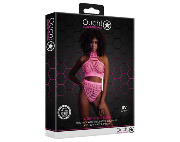 Ouch! - foszforeszkáló fehérnemű szett (pink)