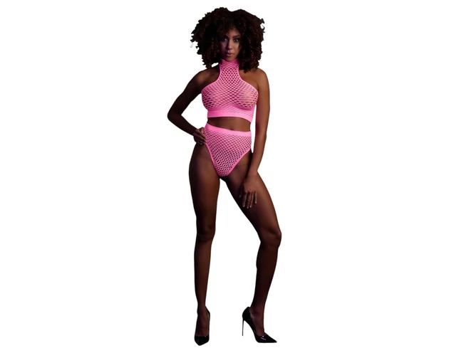 Ouch! - foszforeszkáló fehérnemű szett (pink)